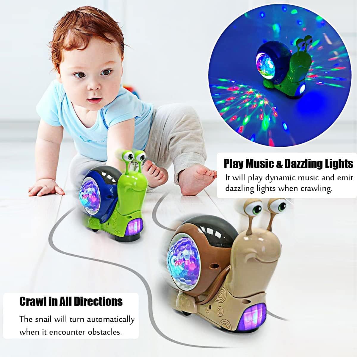 Phone Accessories Baby - Zabawka dla niemowląt - ślimak raczkujący,