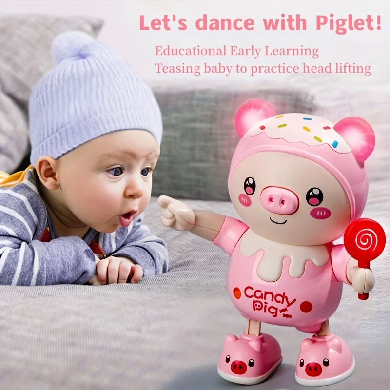 Phone Accessories Baby - Elektryczna świnka z muzyką ruch światła